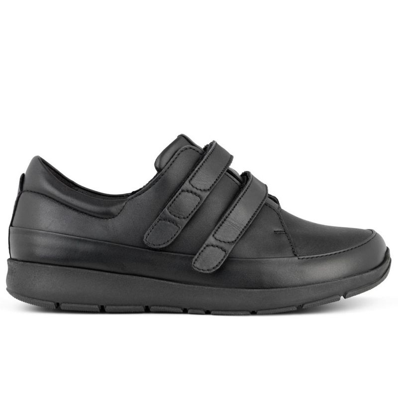 New Feet Sko med två kardborreband, svart